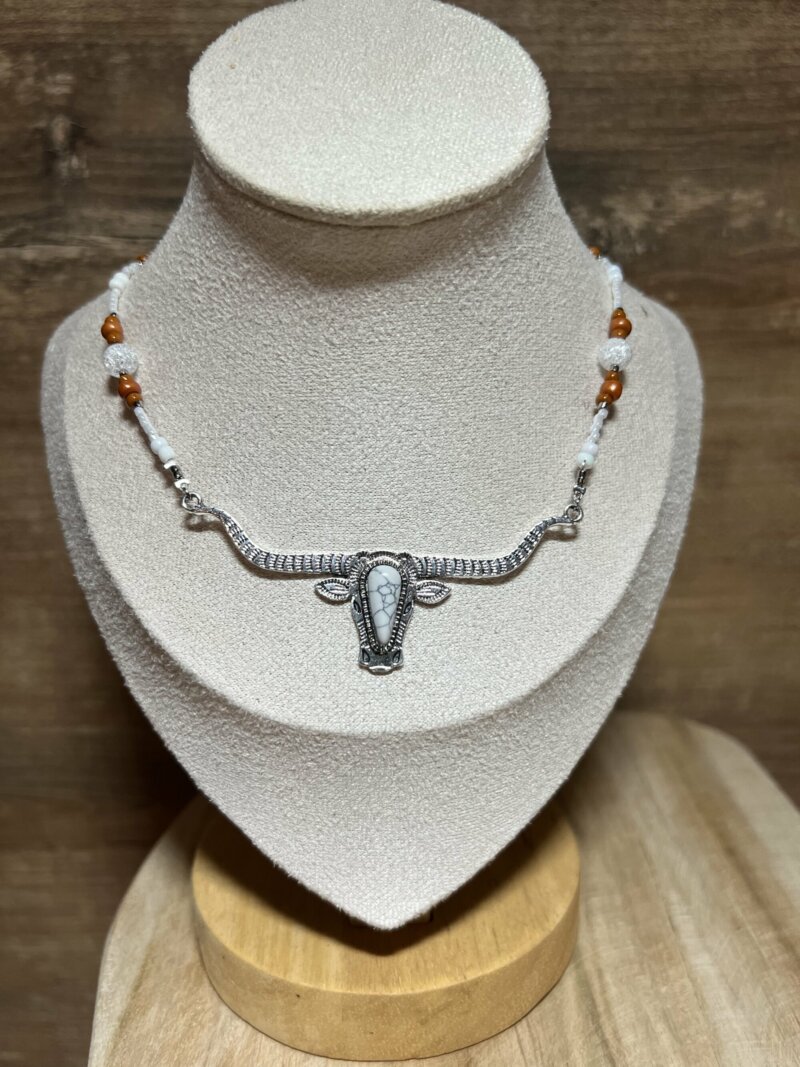 Collier Longhorn Cristal de roche